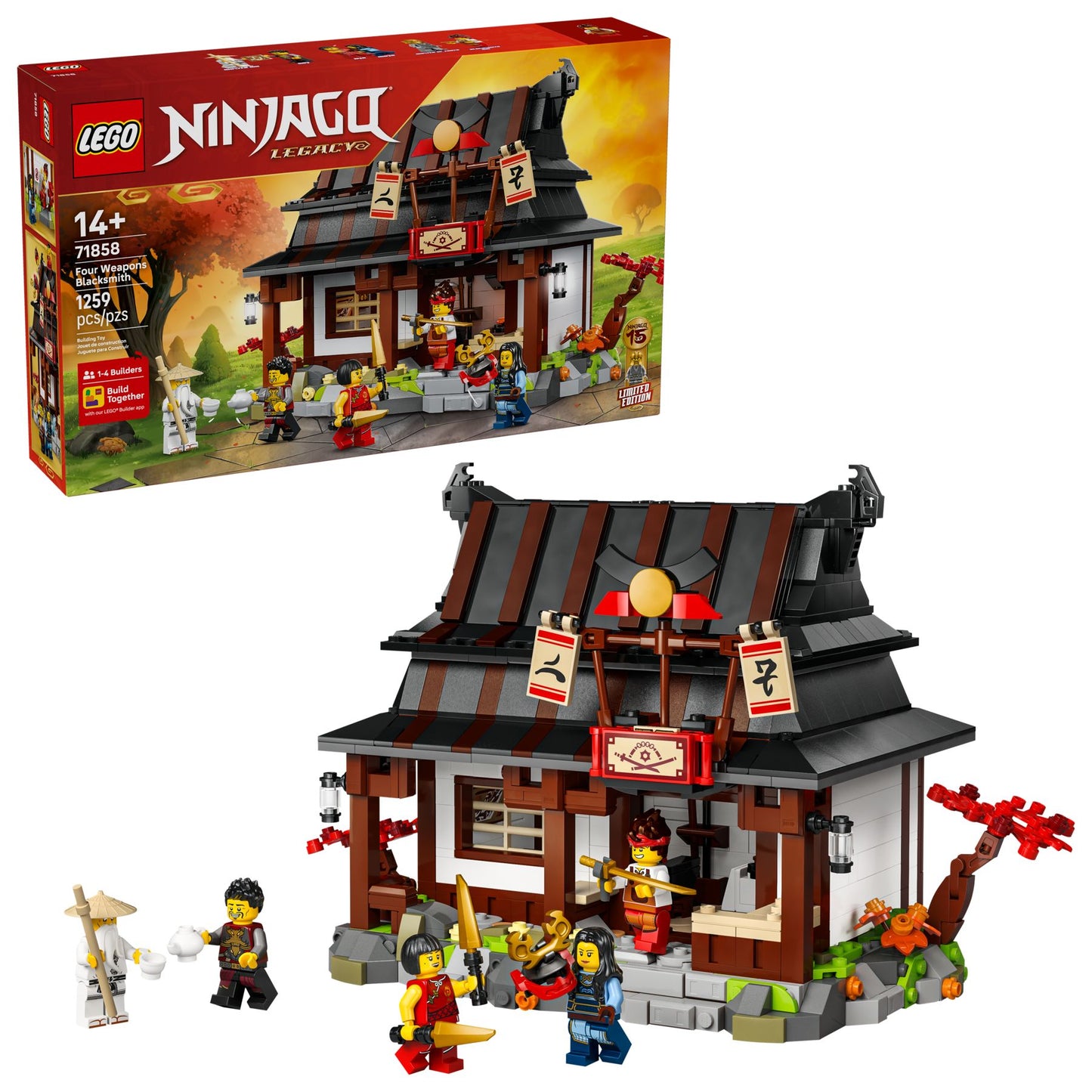 LEGO NINJAGO 15 Jahre Jubiläum Vier Waffen Schmiede 71810