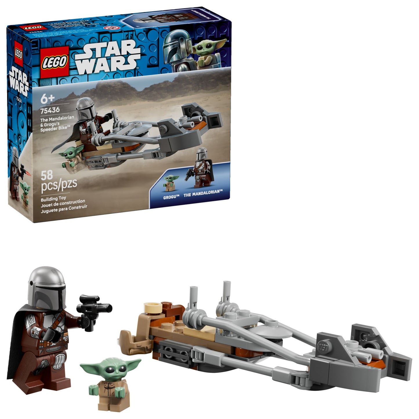 LEGO Star Wars Mandalorianer & Grogu Speeder Bike 75376