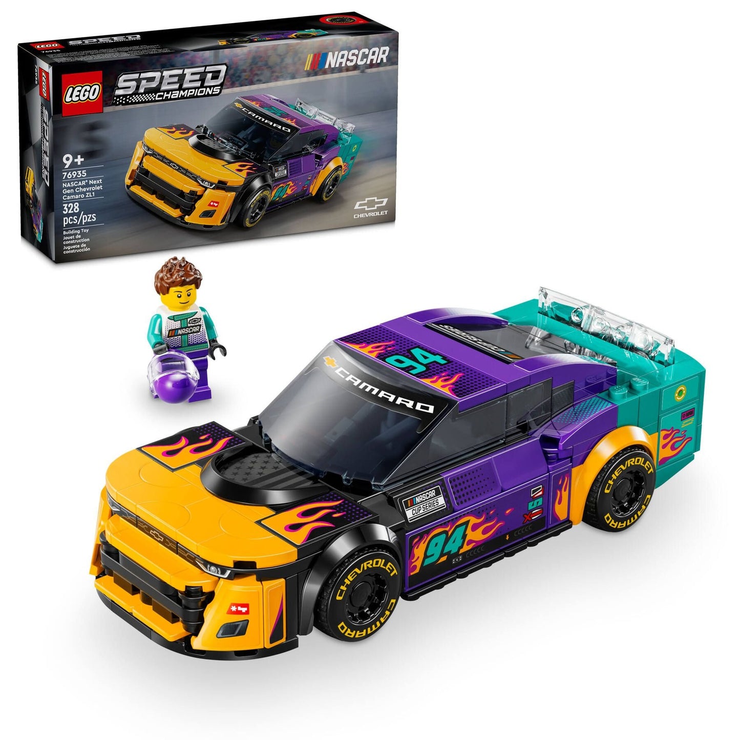 LEGO Speed Champions 76935 NASCAR Next Gen Chevrolet Camaro ZL1 - 328 Teile