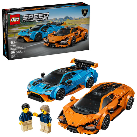 LEGO Speed Champions 77238 Lamborghini Revuelto & Huracán Supersportwagen Set - 663 Teile