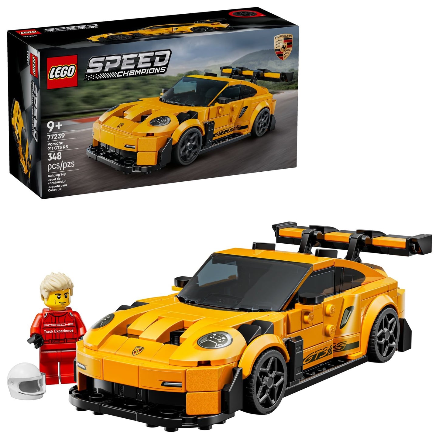 LEGO Speed Champions 77239 Porsche 911 GT3 RS Supersportwagen - 348 Teile