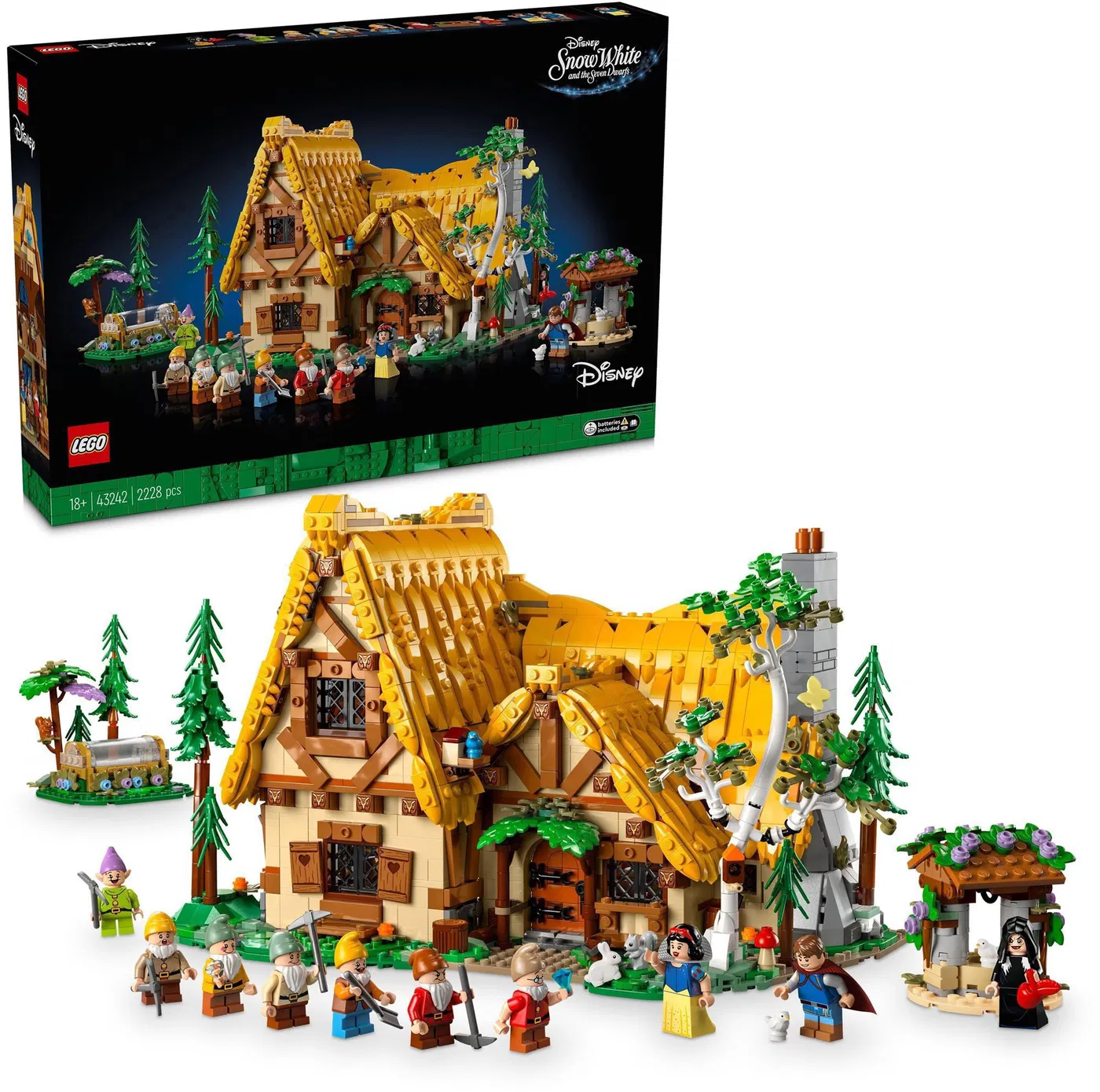 LEGO Disney Princess 43242 Schneewittchen Hütte der 7 Zwerge