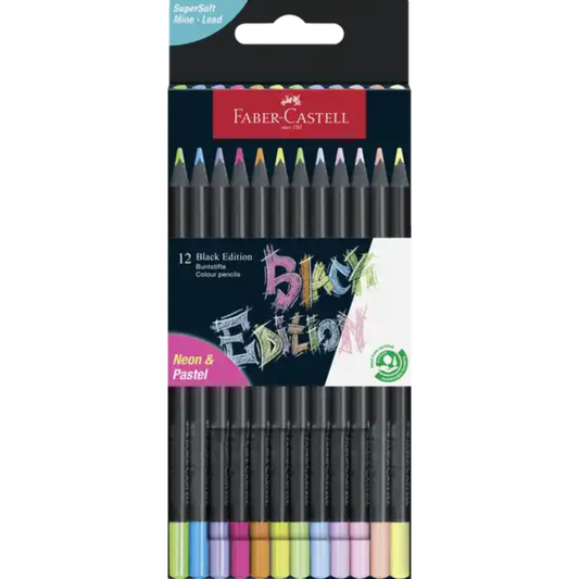 Faber-Castell Buntstifte Black Edition - 12er Etui