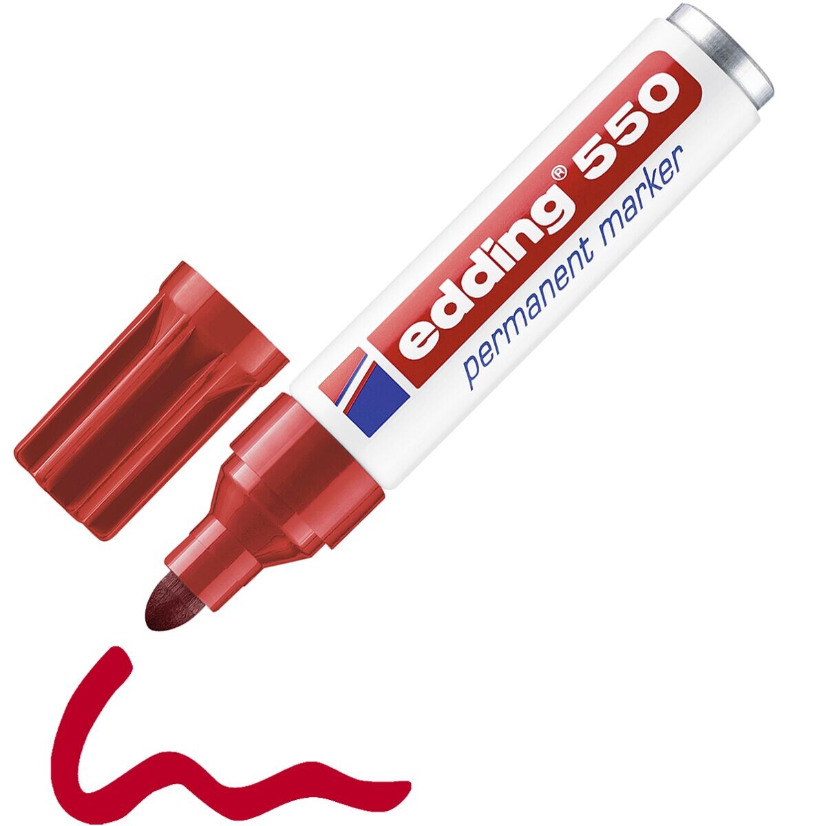 edding 550 Permanentmarker rot – Rundspitze 3–4 mm