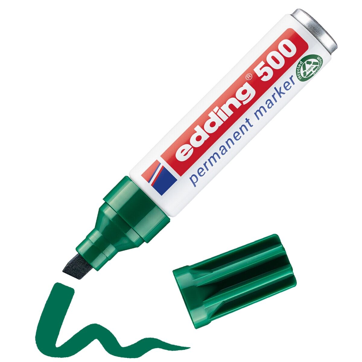 edding 500 Permanentmarker grün – Keilspitze 2–7 mm