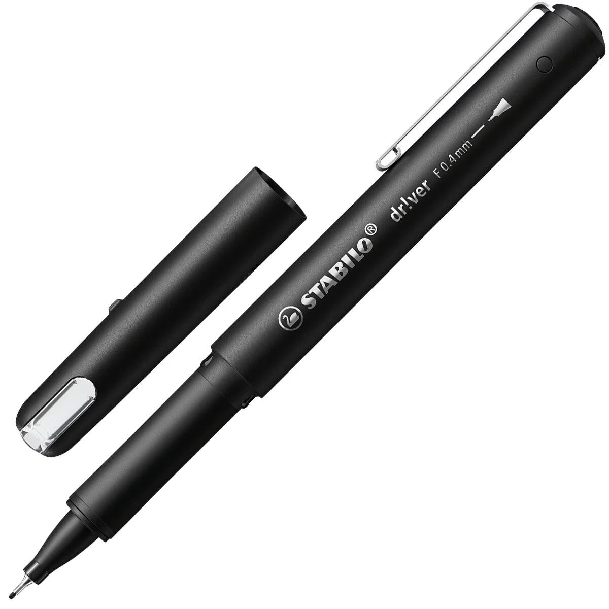 STABILO driver Fineliner schwarz 0,4 mm – Einzelstift