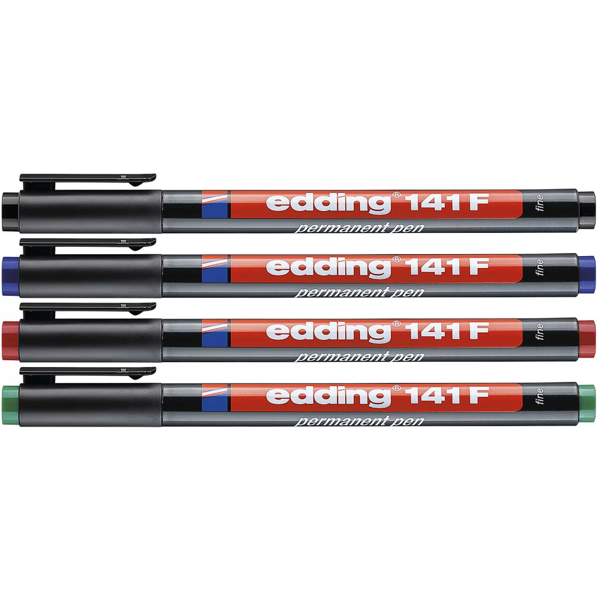 edding 141 F Permanent Pen 4er-Set – Fineliner 0,6 mm