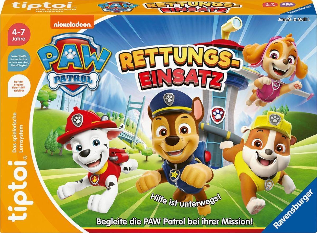 Ravensburger tiptoi PAW Patrol Rettungseinsatz – Lernspiel