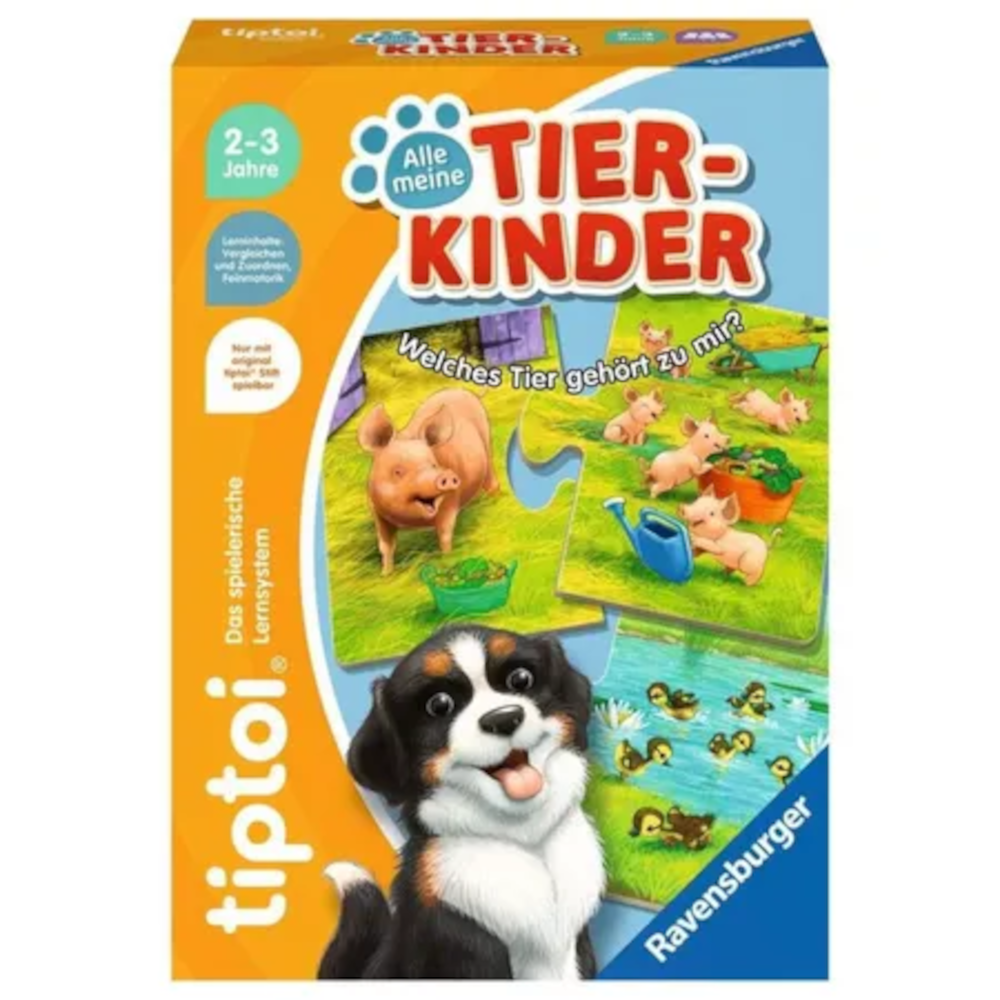 Ravensburger tiptoi Alle meine Tierkinder – Lernspiel ab 2 Jahren