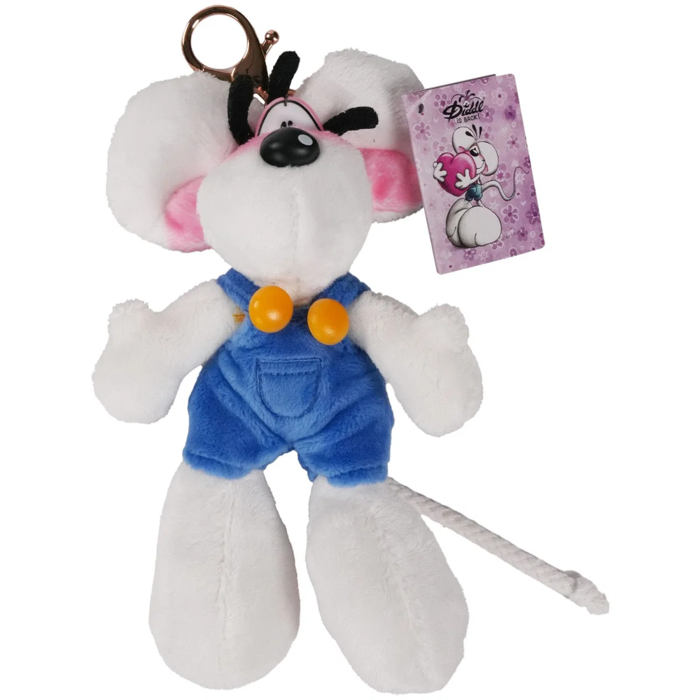 Diddl Plüsch-Schlüsselanhänger blaue Latzhose 15 cm (Art. 23470)