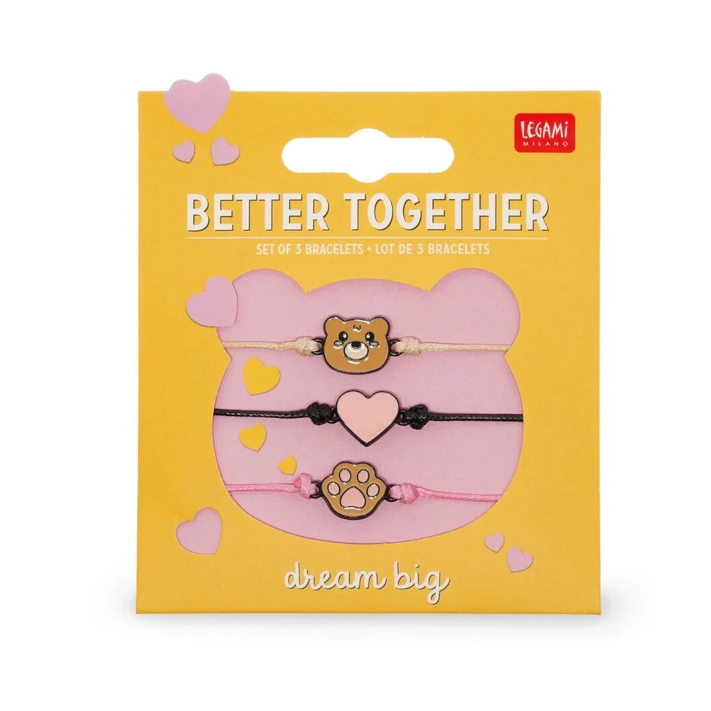LEGAMI Armband-Set Teddy Bear – 3 verstellbare Armbänder