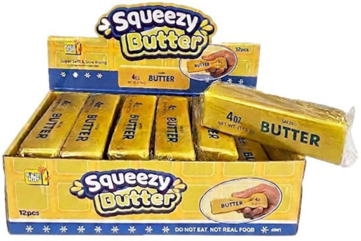 TRITON-X Squishy goldene Butter 14 cm – 1 Stück