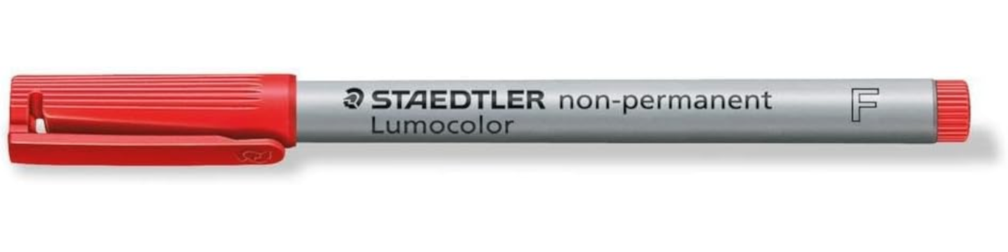 STAEDTLER Lumocolor Folienstift non-perm. rot F (0,6 mm)