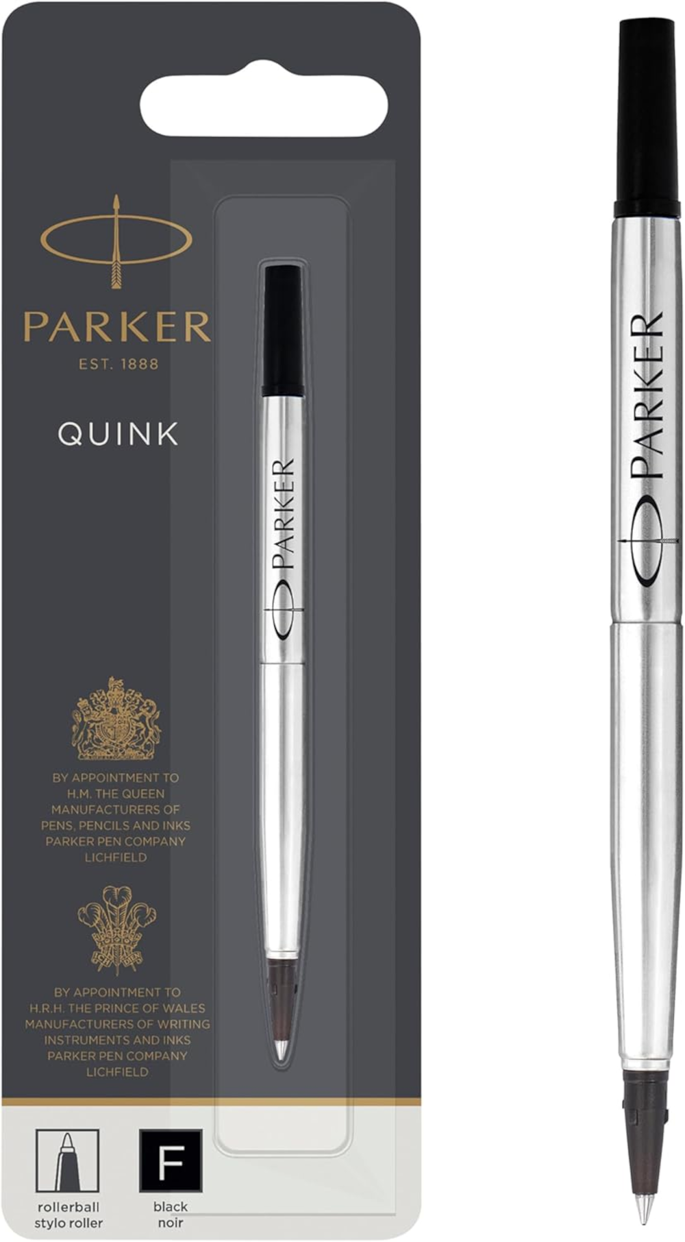 PARKER Rollerballmine QUINK F schwarz – 1 Stück