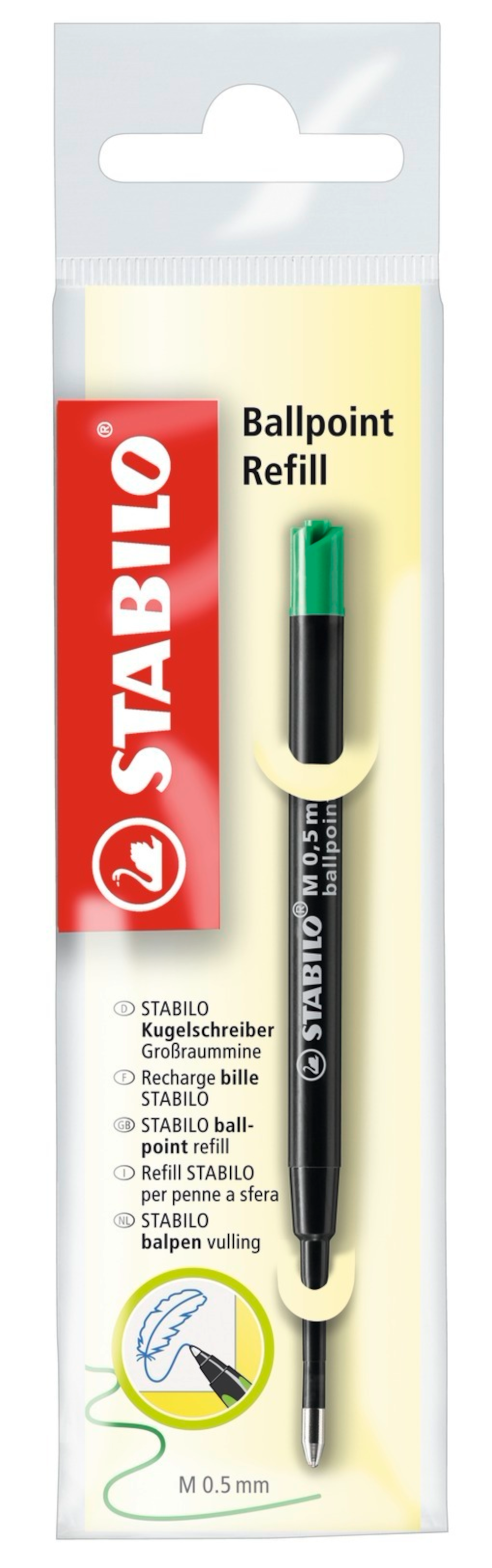 STABILO Ballpoint Refill Großraummine grün, 0,5 mm