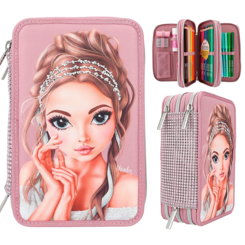 DEPESCHE TOPModel Federtasche Glitter QUEEN, 3-fächig