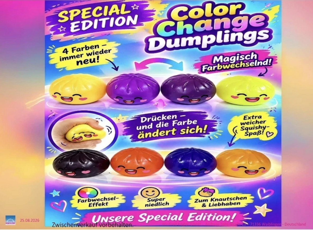 Dumpling Quetschie 5,5 cm – Special Edition Farbwechsel
