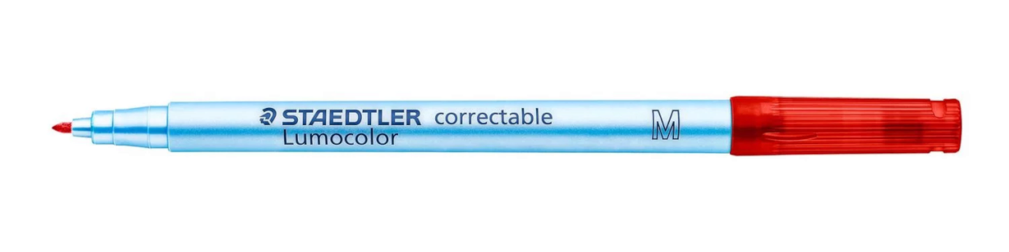 STAEDTLER Lumocolor correct Folienstift rot M (1,0 mm)
