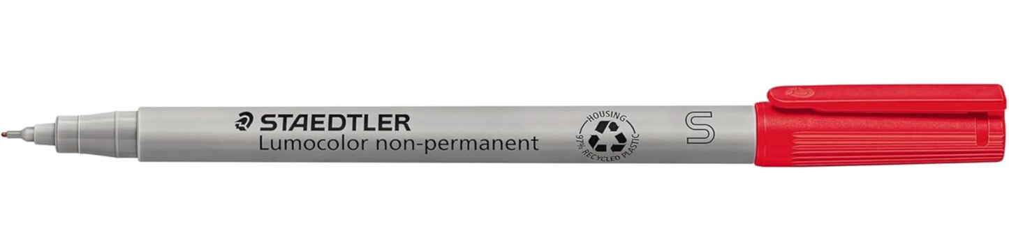 STAEDTLER Lumocolor non-perm. Folienstift F 0,4mm rot 311-2