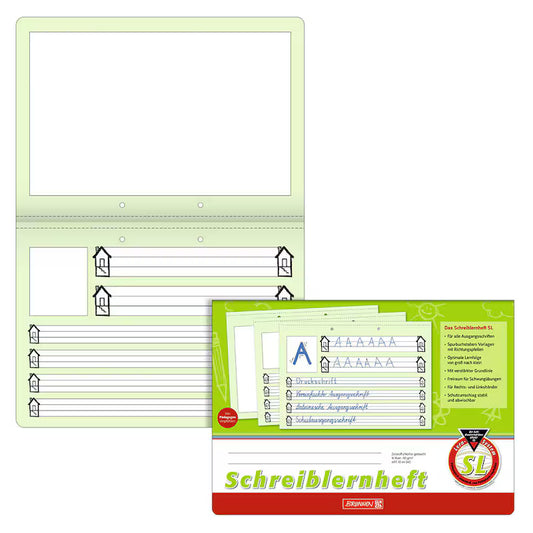 BRUNNEN Schreiblernheft A4 - Perfekt für den Schulstart (Lineatur SL, 16 Blatt)