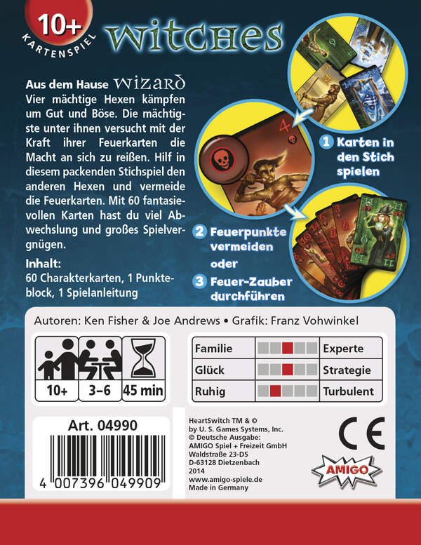 Witches – AMIGO Kartenspiel Wizard-Reihe 60 Karten