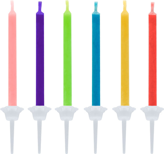 Mehrfarbige Kerzen mit bunter Flamme - 12er Set für magische Momente