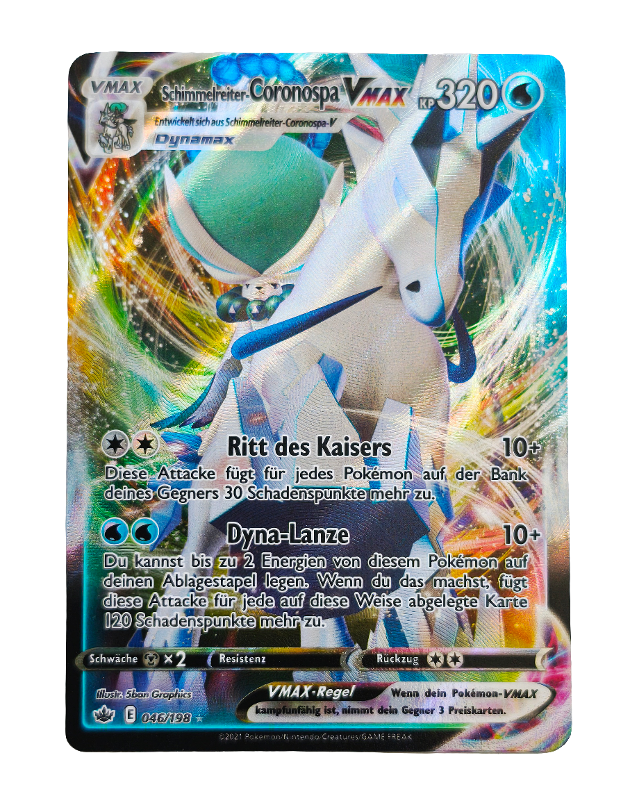Pokemon Karte Schimmelreiter-Coronospa VMAX 046/198 Ultra Rare