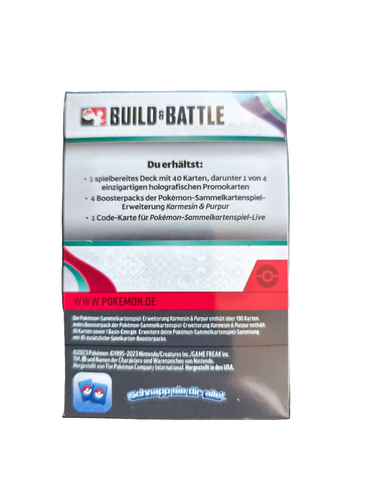 Pokémon Sammelkartenspiel Karmesin PurPur Prerelease Set - 4 Booster Packs Deutsch