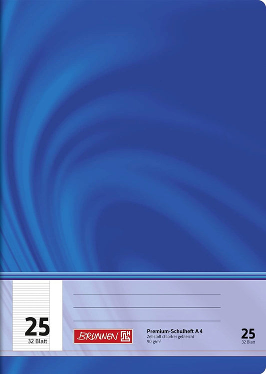 BRUNNEN Vivendi Schulheft A4 liniert - Premium Lineatur für perfekte Handschrift