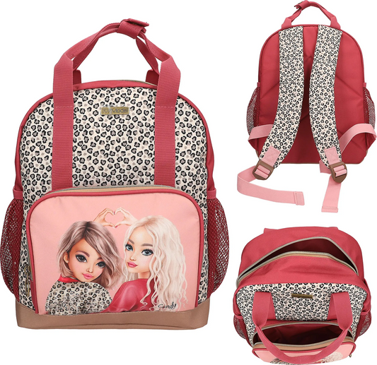 DEPESCHE TOPModel Tagesrucksack Leoheart - Stylischer Schulrucksack mit Leo-Muster