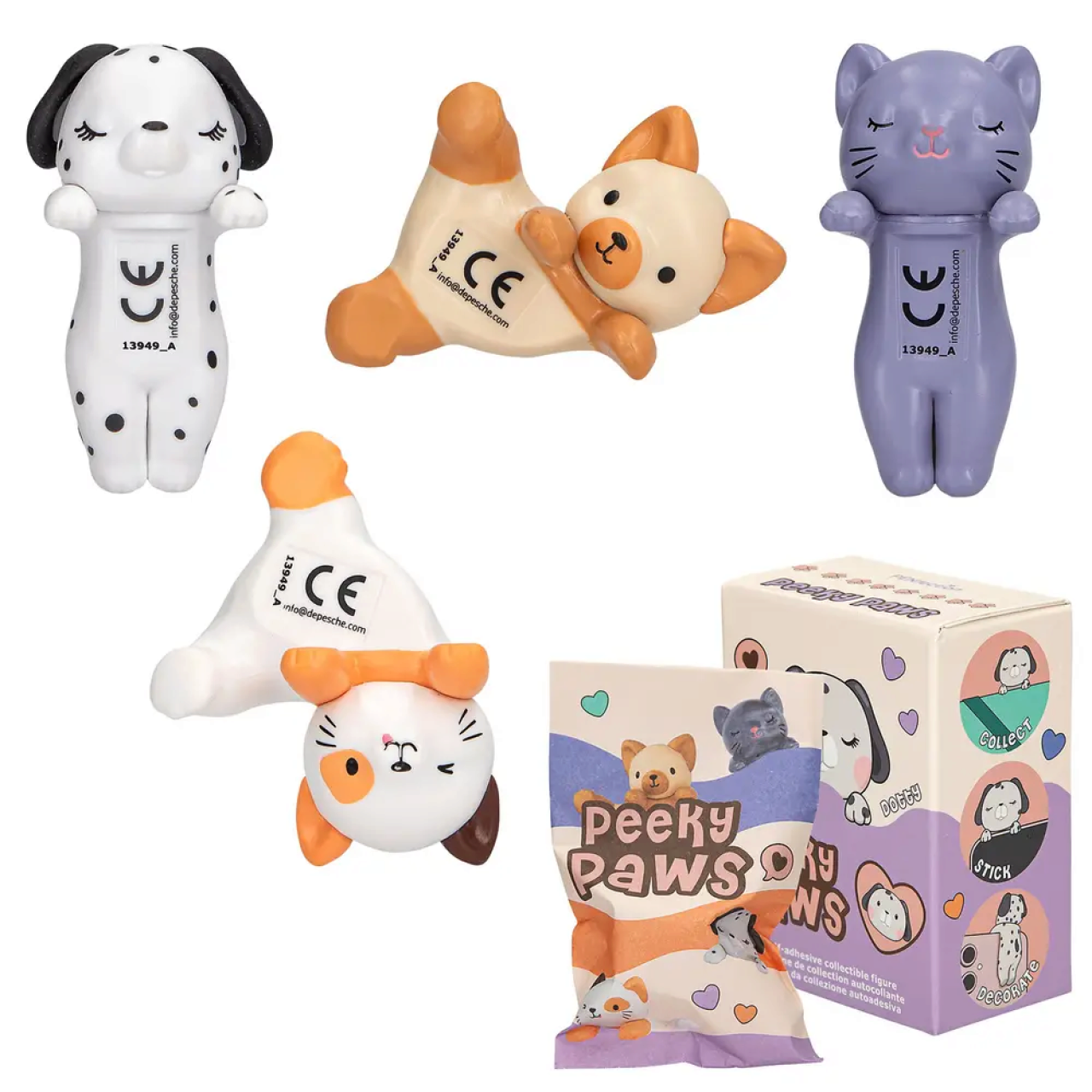 PENfection Peeky Paws Sammelfigur – 1 von 4 Designs, zufällig