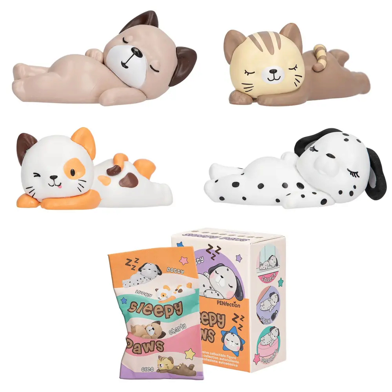 PENfection Sleepy Paws Sammelfigur – 1 von 4 Designs, zufällig