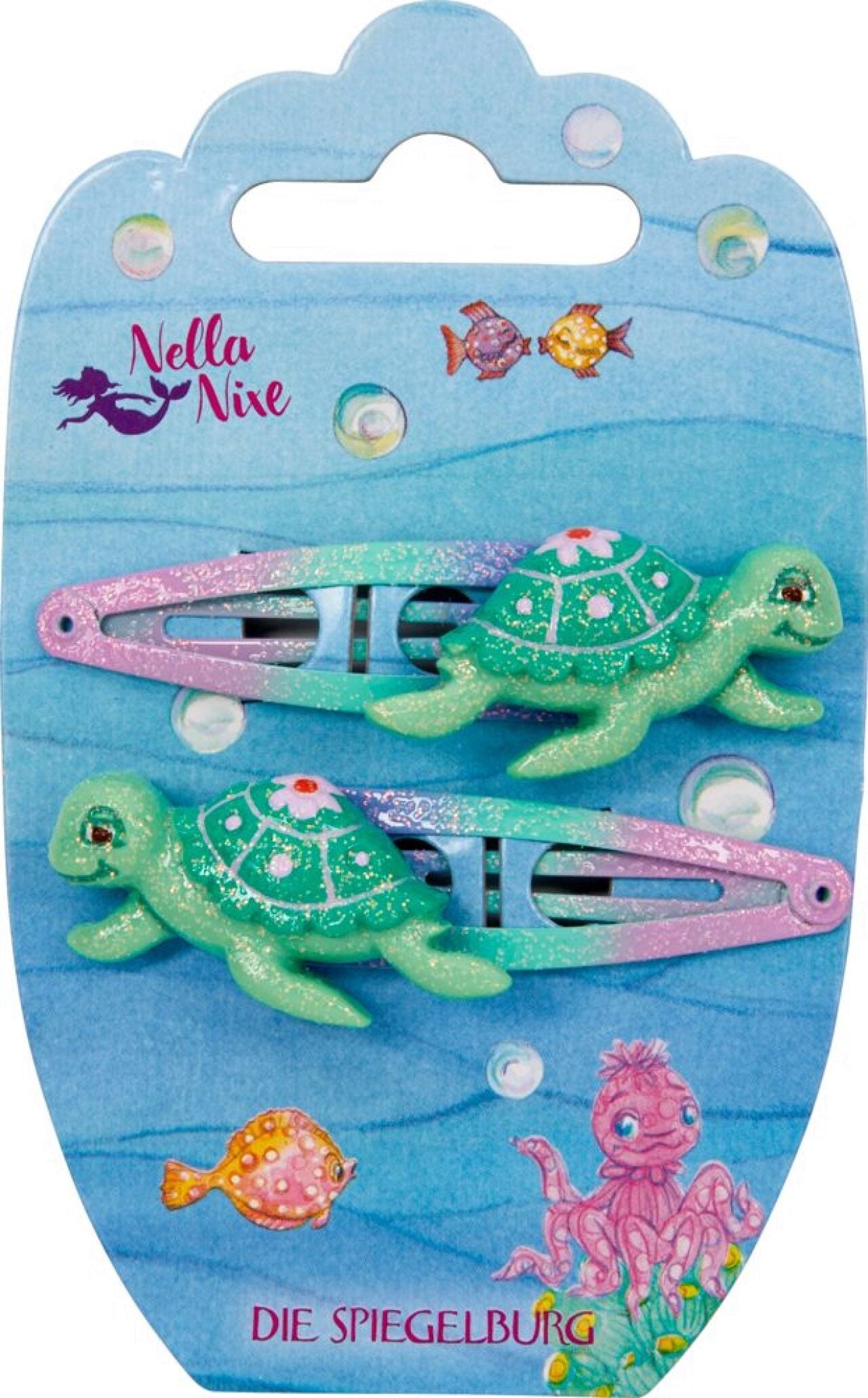 Haarclips Schildkröte Nella Nixe – 2er-Set, ca. 5 cm