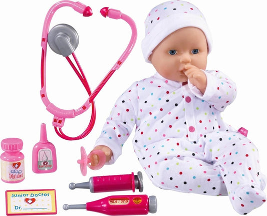 Dolls World Dolly Doktorpuppe - Interaktives Lernspielzeug für Kinder