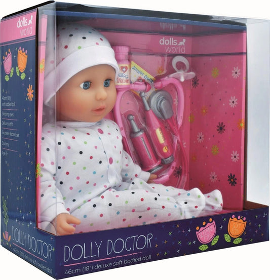 Dolls World Dolly Doktorpuppe - Interaktives Lernspielzeug für Kinder