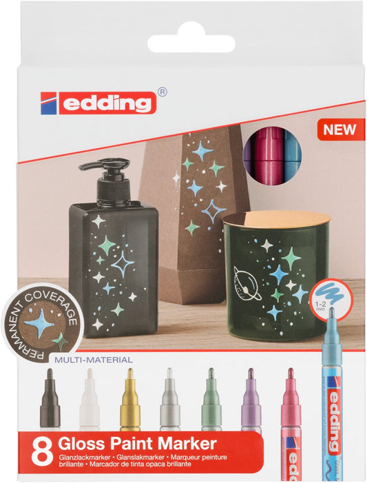 edding 751 Lackmarker metallic 8er-Set – Glanzlack