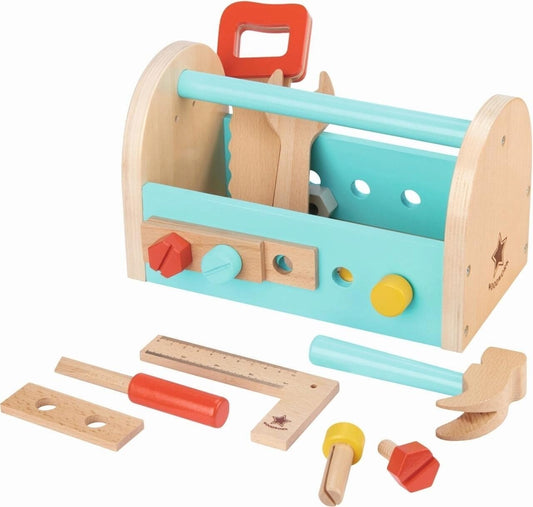 FUNTOYS Kinder Werkzeugkiste - 20-teiliges Holz-Werkzeugset für Kinder