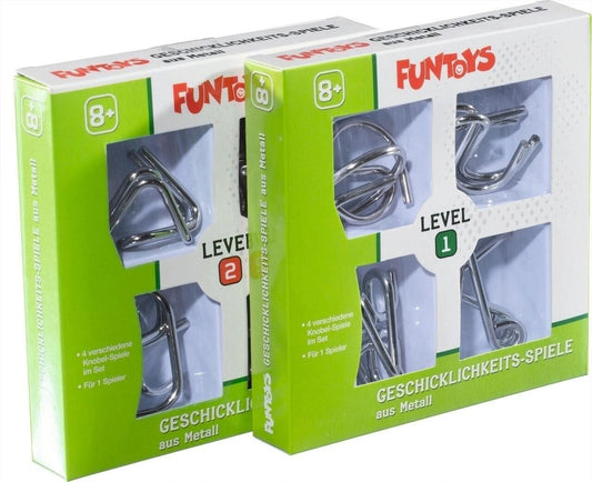 FUNTOYS 600-08722 Geschicklichkeitsspiele aus Metall - sortiert