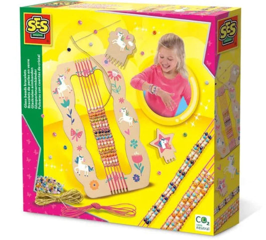 SES Creative Glasperlenarmbänder Bastelset - Kreativ-Set mit über 200 Teilen