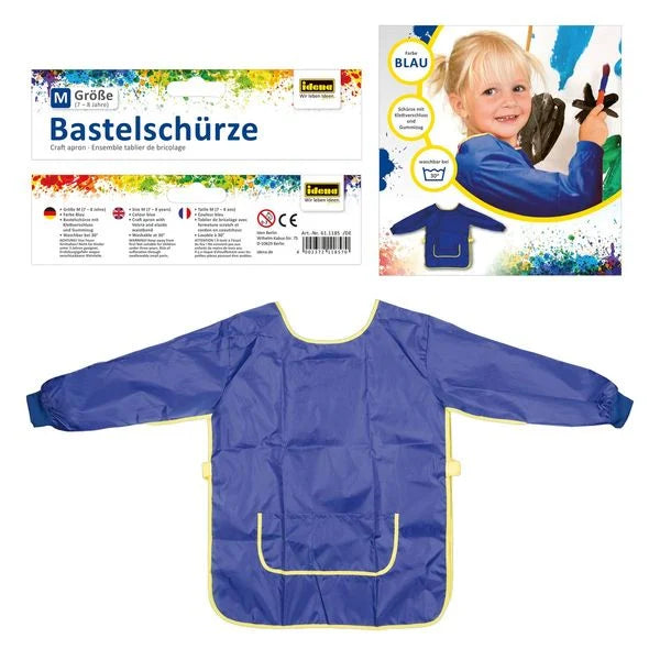 Idena Bastelschürze Blau - Perfekt für kreative Kinder 7-8 Jahre