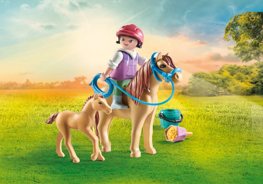 PLAYMOBIL 71498 Kind mit Pony und Fohlen - Horses of Waterfall