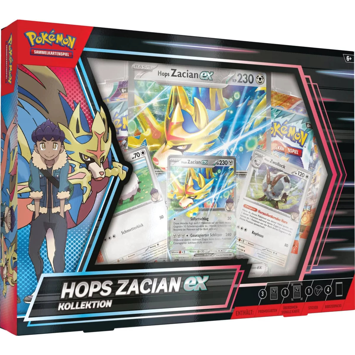 Hops Zacian-ex Kollektion (deutsch) - 4 Boosterpacks