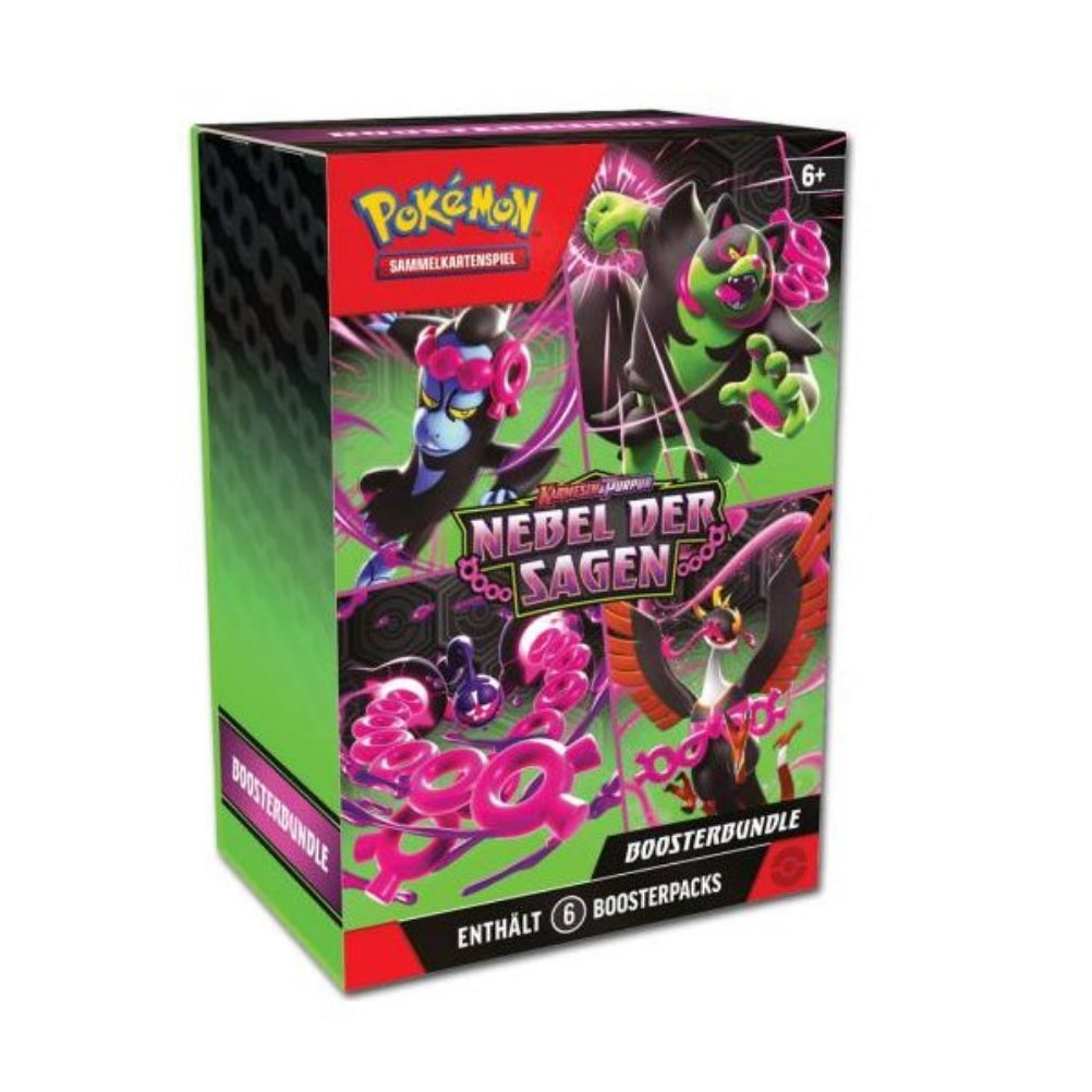 Entdecke die Geheimnisse von Paldea mit dem Karmesin & Purpur – Nebel der Sagen Booster Bundle! Erweitere deine Sammlung, triff neue Pokémon und erlebe spannende Duelle. Bestelle jetzt und werde Teil der Pokémon-Welt! ✨