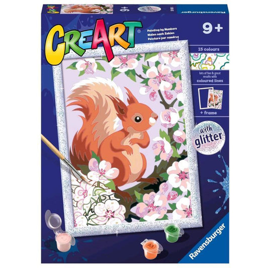 Ravensburger CreArt Frühling Eichhörnchen - Malen nach Zahlen Premium Set