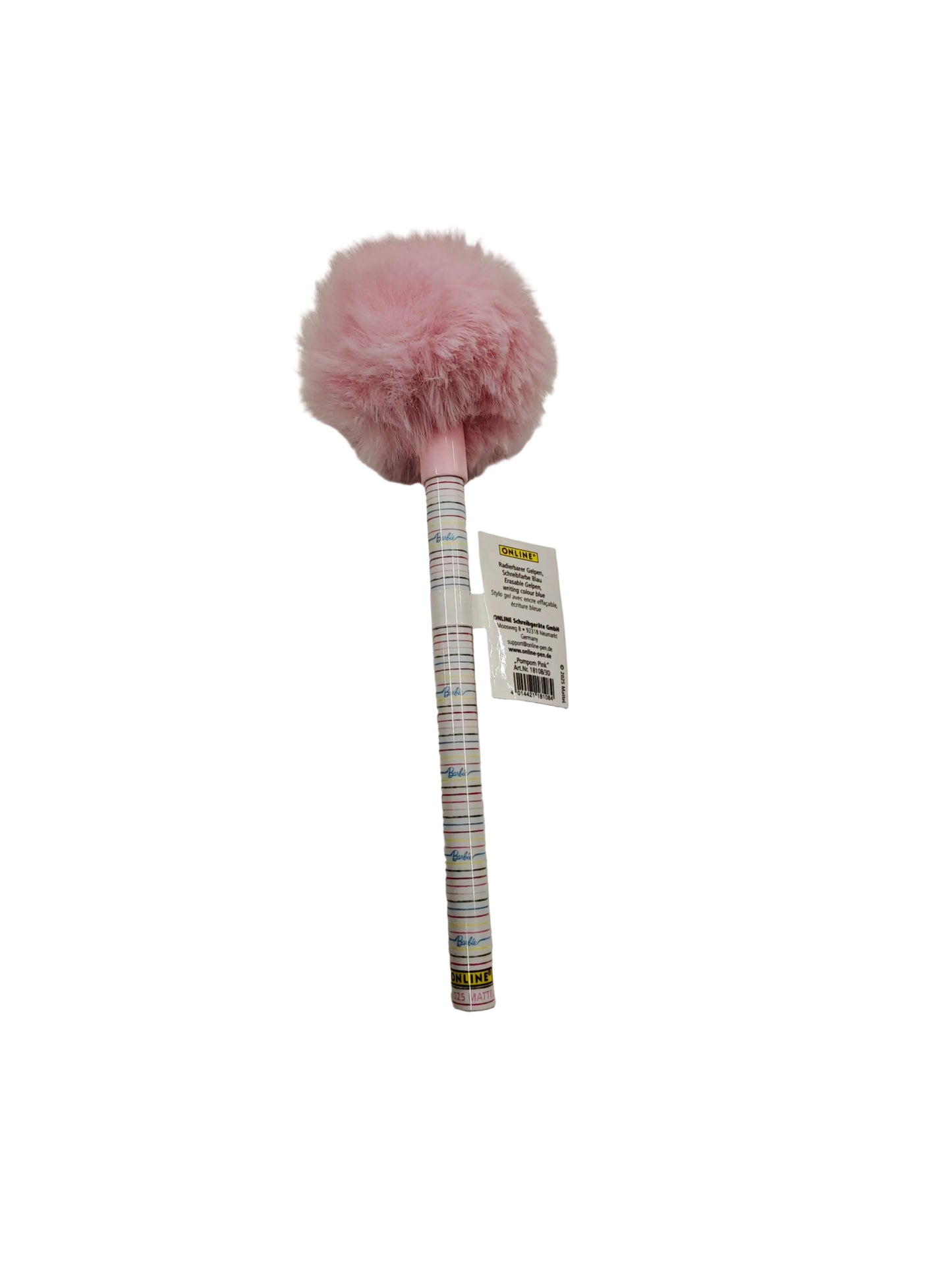 Barbie Pompom Gelschreiber Rose - Kugelschreiber mit Bommel