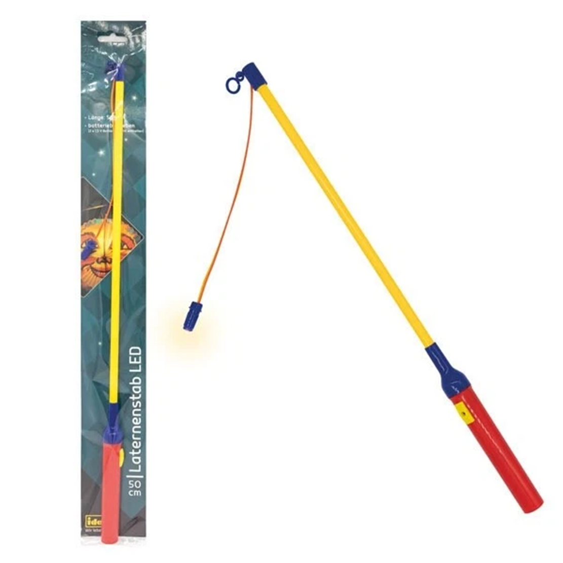 Idena LED Laternenstab 50cm - Sicherer Halt für Laternenumzüge
