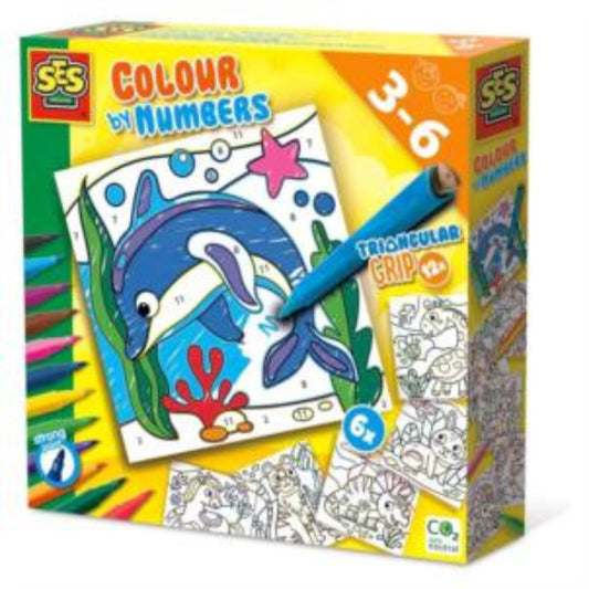 SES Creative Dreikant-Filzstifte Set - 12 ergonomische Malstifte für Kinder