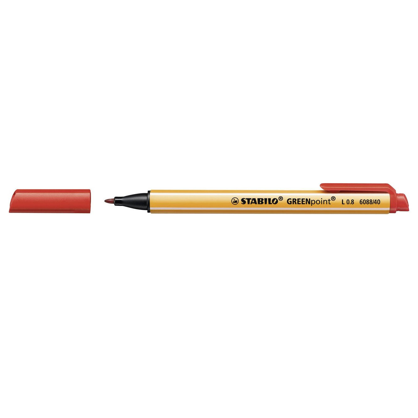 STABILO GREENpoint Filzschreiber rot 0,8 mm