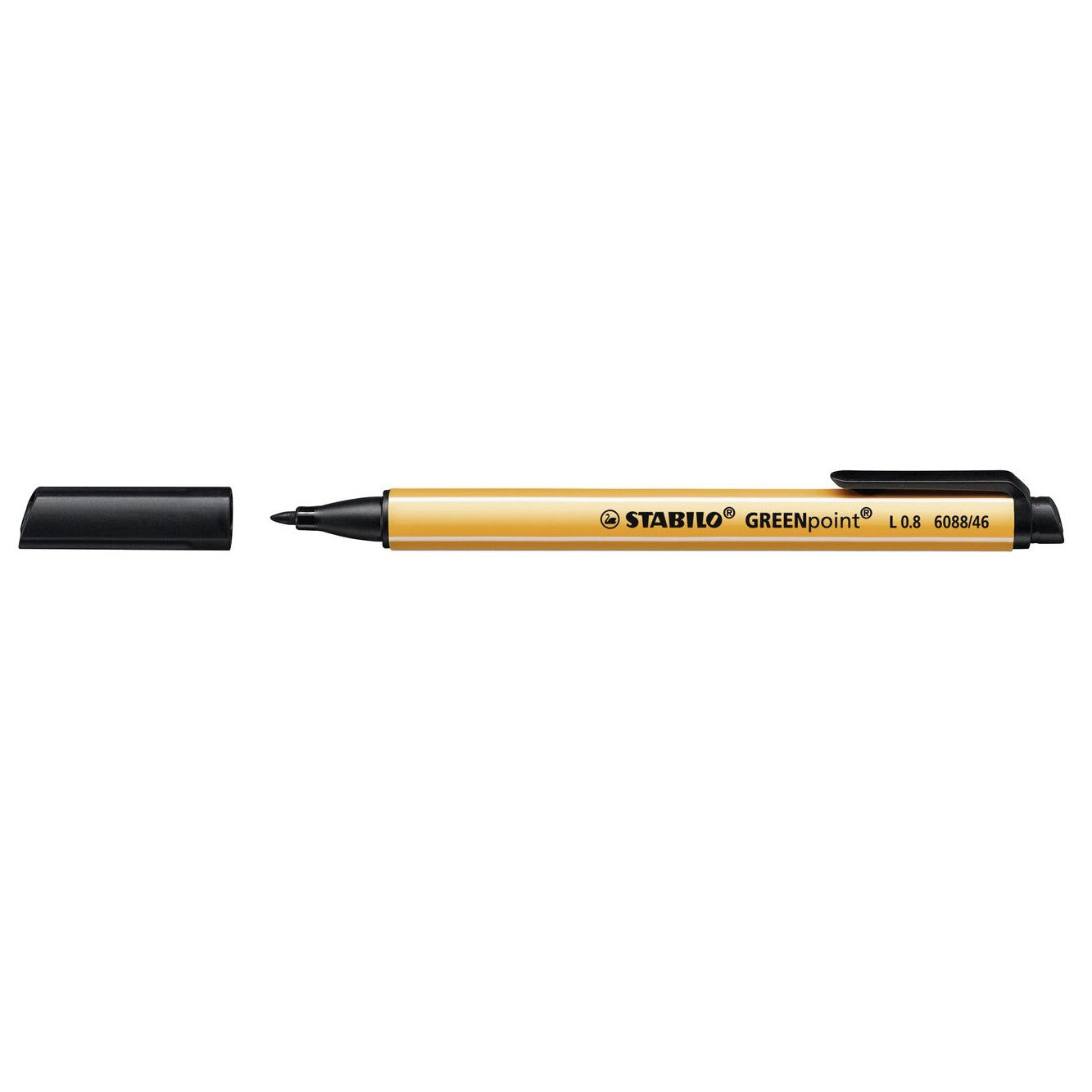 STABILO GREENpoint Filzschreiber schwarz 0,8 mm