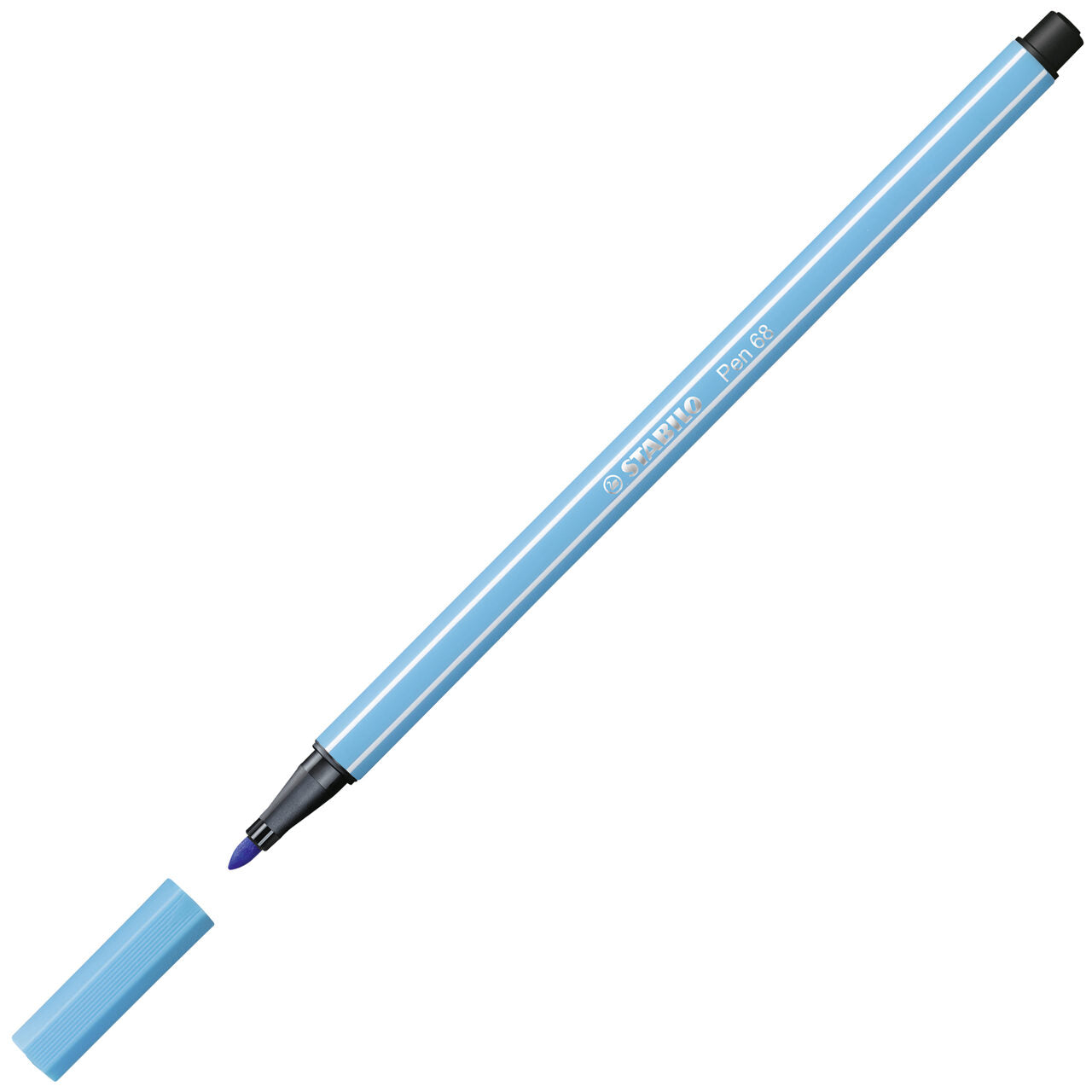 STABILO Pen 68 Filzstift azurblau – 1 mm Einzelstift